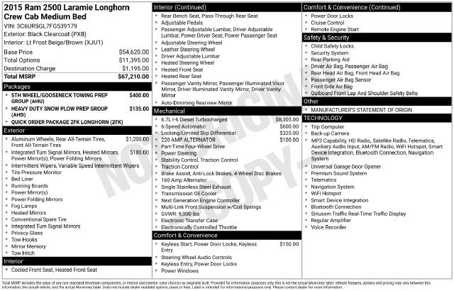 Used 2015 RAM 2500 Longhorn AWD/4WD image 17