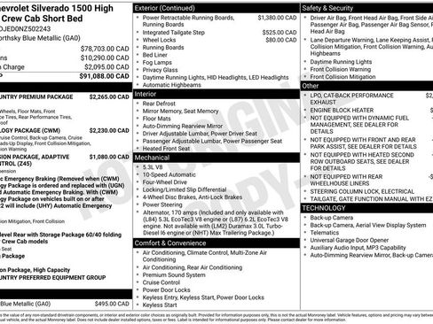 Used 2022 Chevrolet Silverado 1500 High Country w/ High Country Premium Package image 2