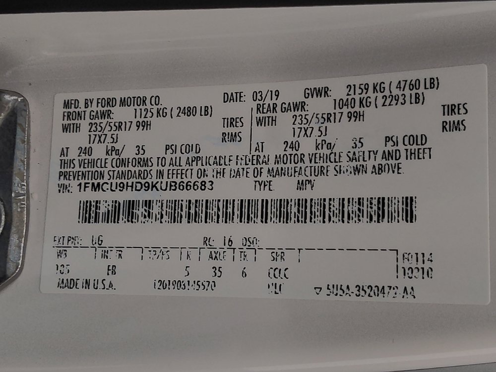 Used 2019 Ford Escape SEL AWD/4WD image 33