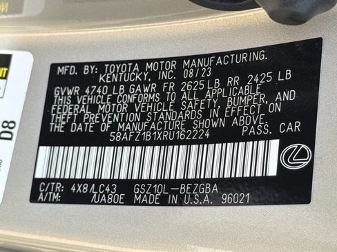 Certified 2024 Lexus ES 350 Ultra Luxury w/ Accessory Package (Z2) FWD image 29
