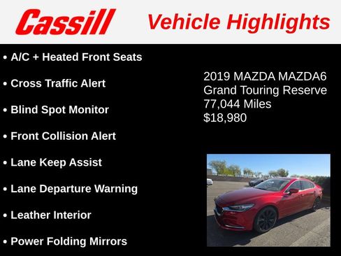 Used 2019 MAZDA MAZDA6 Grand Touring Reserve FWD image 3