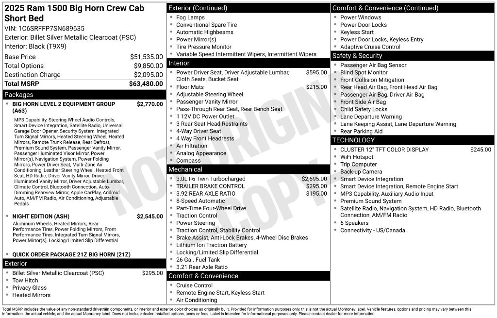 Used 2025 RAM 1500 Big Horn AWD/4WD image 8