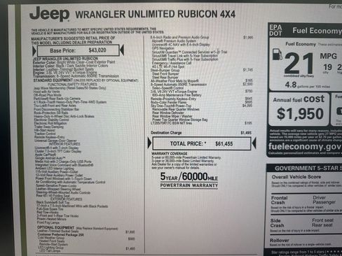 Used 2021 Jeep Wrangler Unlimited Rubicon image 8