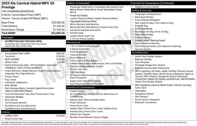 Certified 2025 Kia Carnival SX Prestige FWD image 12