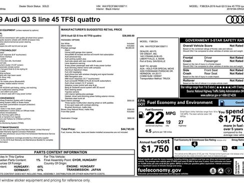 Used 2019 Audi Q3 2.0T Prestige w/ Prestige Package image 2