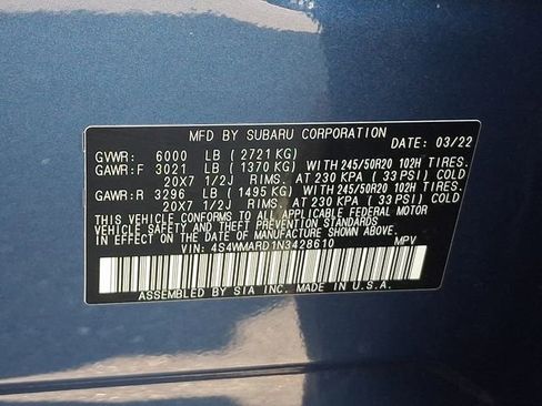 Certified 2022 Subaru Ascent Touring AWD/4WD image 29
