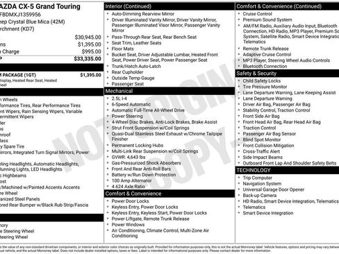 Used 2018 MAZDA CX-5 Grand Touring w/ Premium Package image 13