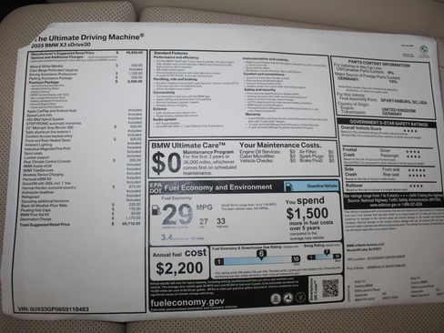 New 2025 BMW X3 xDrive30i w/ Premium Package image 24