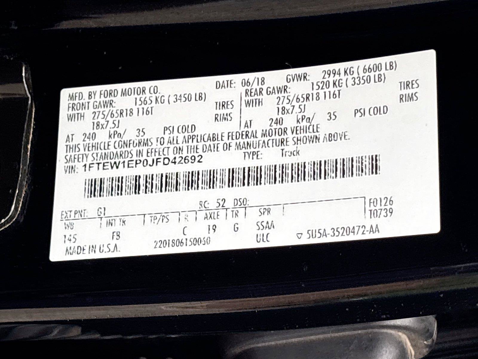 Used 2018 Ford F150 XLT w/ Equipment Group 301A Mid AWD/4WD image 30