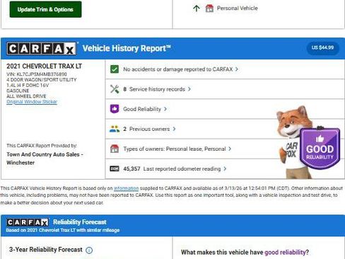 Used 2021 Chevrolet Trax LT w/ Premium Seat Package image 35