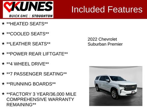 Used 2022 Chevrolet Suburban Premier AWD/4WD image 3