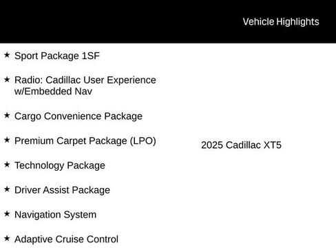 Certified 2025 Cadillac XT5 Sportv w/ Technology Package image 12