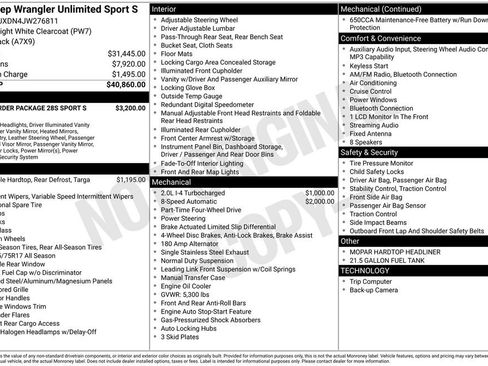 Used 2018 Jeep Wrangler Unlimited Sport S image 15