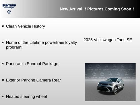 Used 2025 Volkswagen Taos SE w/ Panoramic Sunroof Package AWD/4WD image 6