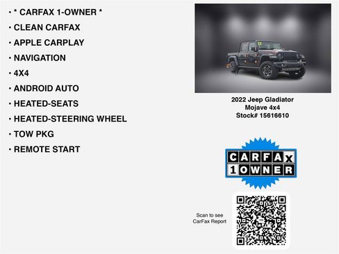 Used 2022 Jeep Gladiator Mojave w/ LED Lighting Group image 7