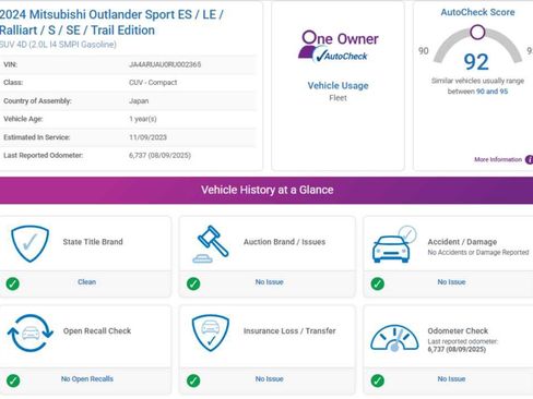 Used 2024 Mitsubishi Outlander Sport LE image 2