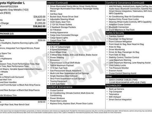 Used 2023 Toyota Highlander L image 28
