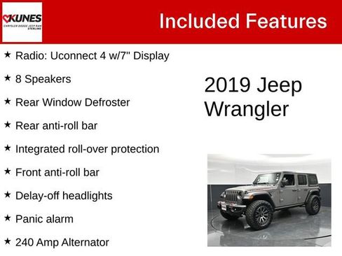 Used 2019 Jeep Wrangler Unlimited Rubicon w/ LED Lighting Group AWD/4WD image 5