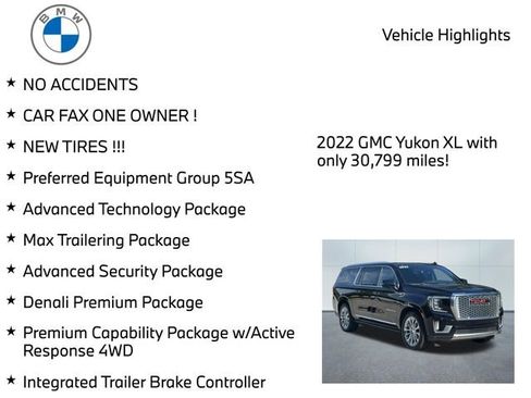 Used 2022 GMC Yukon XL Denali w/ Denali Premium Package AWD/4WD image 9