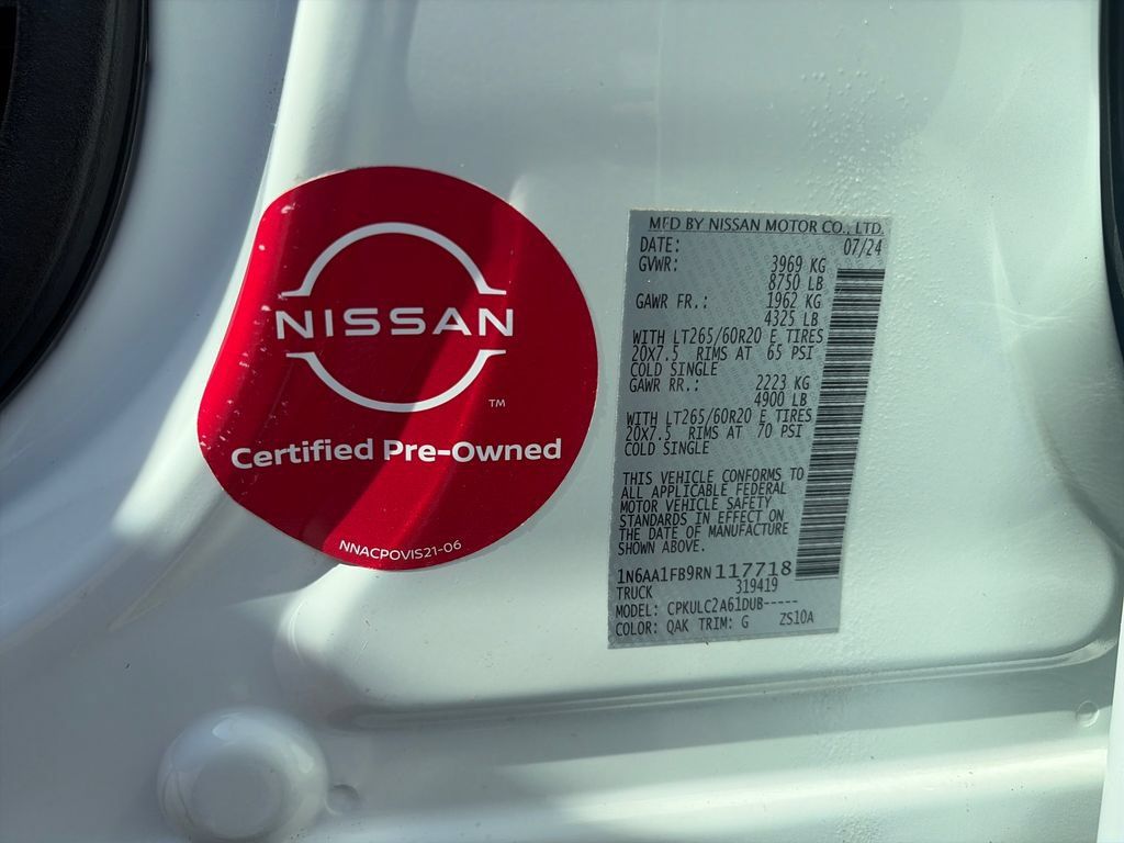 Certified 2024 Nissan Titan SV w/ SV Convenience Package AWD/4WD image 28
