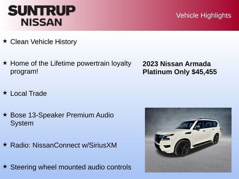 Used 2023 Nissan Armada Platinum w/ Captain's Chairs Package image 8