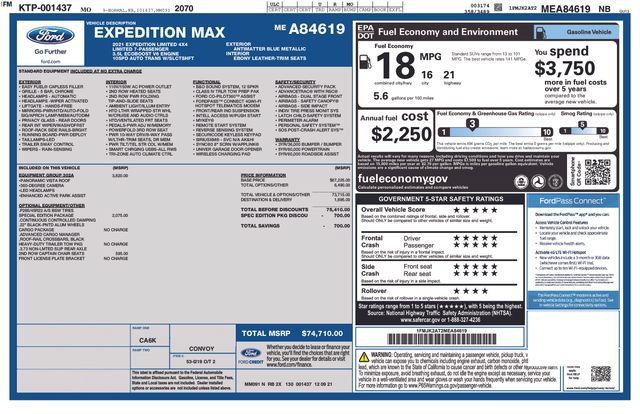 Used 2021 Ford Expedition Max Limited AWD/4WD image 17