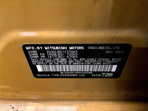 Used 2022 Mitsubishi Mirage ES FWD image 32