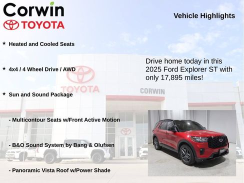 Used 2025 Ford Explorer ST w/ Sun And Sound Package AWD/4WD image 7