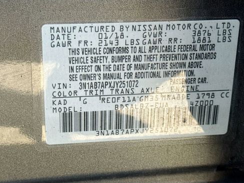 Used 2018 Nissan Sentra S FWD image 37