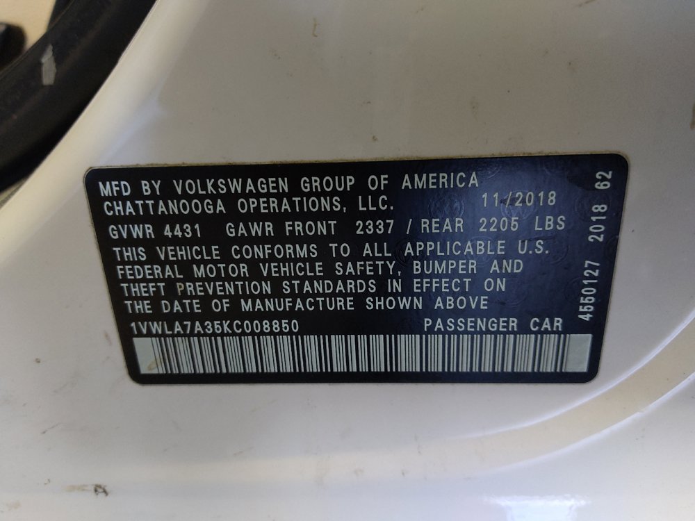 Used 2019 Volkswagen Passat 2.0T Wolfsburg FWD image 33