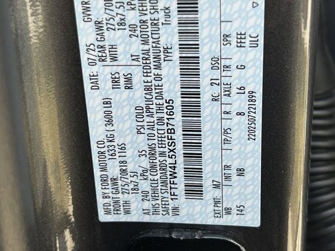 Used 2025 Ford F150 Tremor w/ Equipment Group 402A High image 17