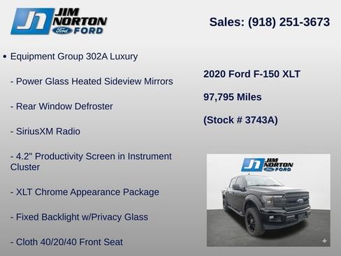 Used 2020 Ford F150 XLT w/ Equipment Group 302A Luxury AWD/4WD image 8