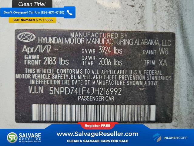 Used 2018 Hyundai Elantra SE FWD image 16