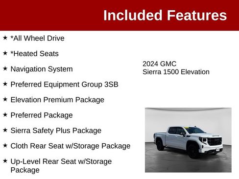 Used 2024 GMC Sierra 1500 Elevation w/ Elevation Premium Package AWD/4WD image 3