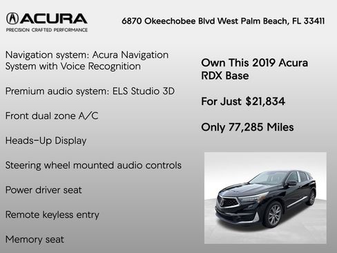 Used 2019 Acura RDX w/ Advance Package AWD/4WD image 7
