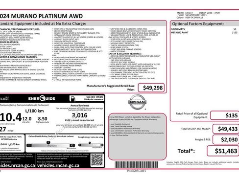 Used 2024 Nissan Murano Platinum image 2