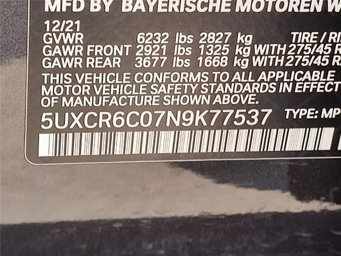 Used 2022 BMW X5 xDrive40i w/ Parking Assistance Package image 15