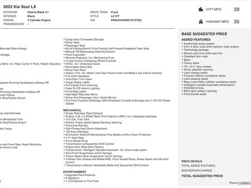 Used 2022 Kia Soul LX w/ Technology Package image 3