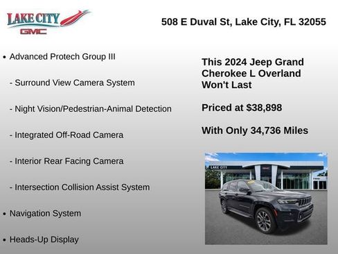 Used 2024 Jeep Grand Cherokee L Overland w/ Advanced Protech Group III AWD/4WD image 22