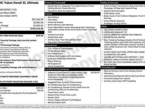 Used 2023 GMC Yukon XL Denali Ultimate w/ LPO, Floor Liner Package image 15