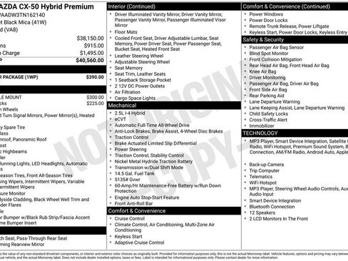 Certified 2026 MAZDA CX-50 AWD 2.5 Hybrid w/ Weather Package image 4