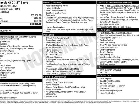 Used 2019 Genesis G80 3.3T Sport image 6