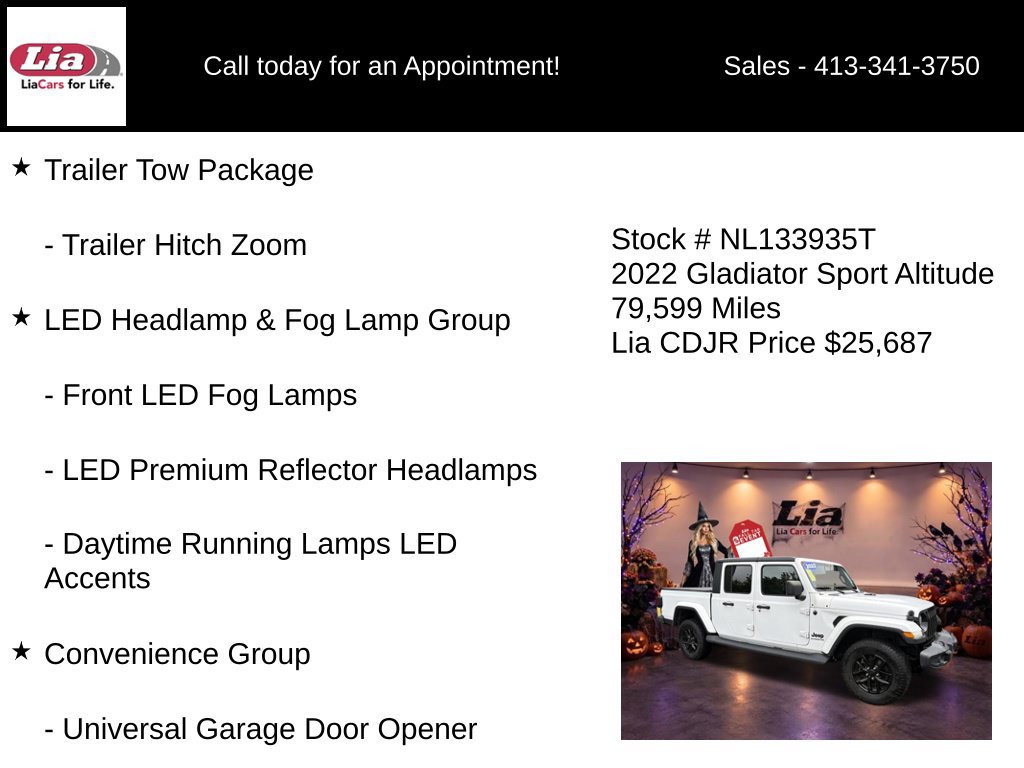 Certified 2022 Jeep Gladiator Sport AWD/4WD image 26