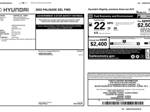 Used 2025 Hyundai Palisade SEL image 3