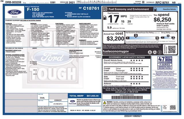 Certified 2024 Ford F150 Tremor w/ Bed Utility Package AWD/4WD image 6