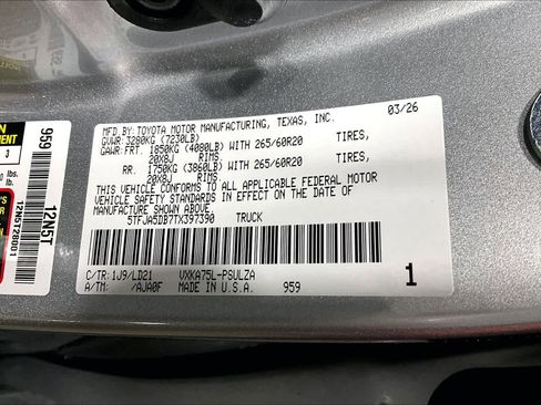 New 2026 Toyota Tundra Limited AWD/4WD image 18
