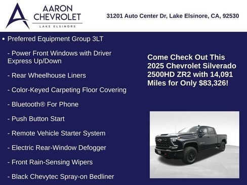 Used 2025 Chevrolet Silverado 2500 ZR2 w/ Technology Package image 10