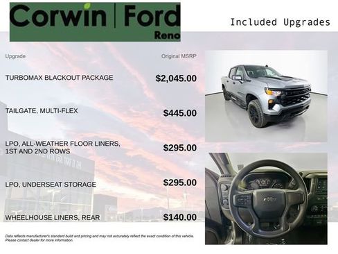 Used 2024 Chevrolet Silverado 1500 Custom Trail Boss w/ Turbomax Blackout Package image 3