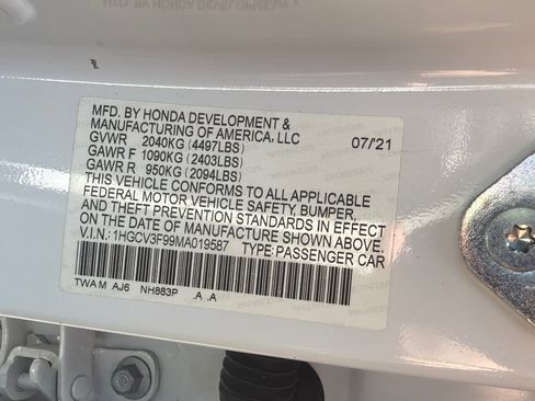 Used 2021 Honda Accord Touring image 35