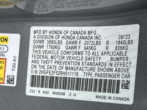 Certified 2024 Honda Civic Sport image 36